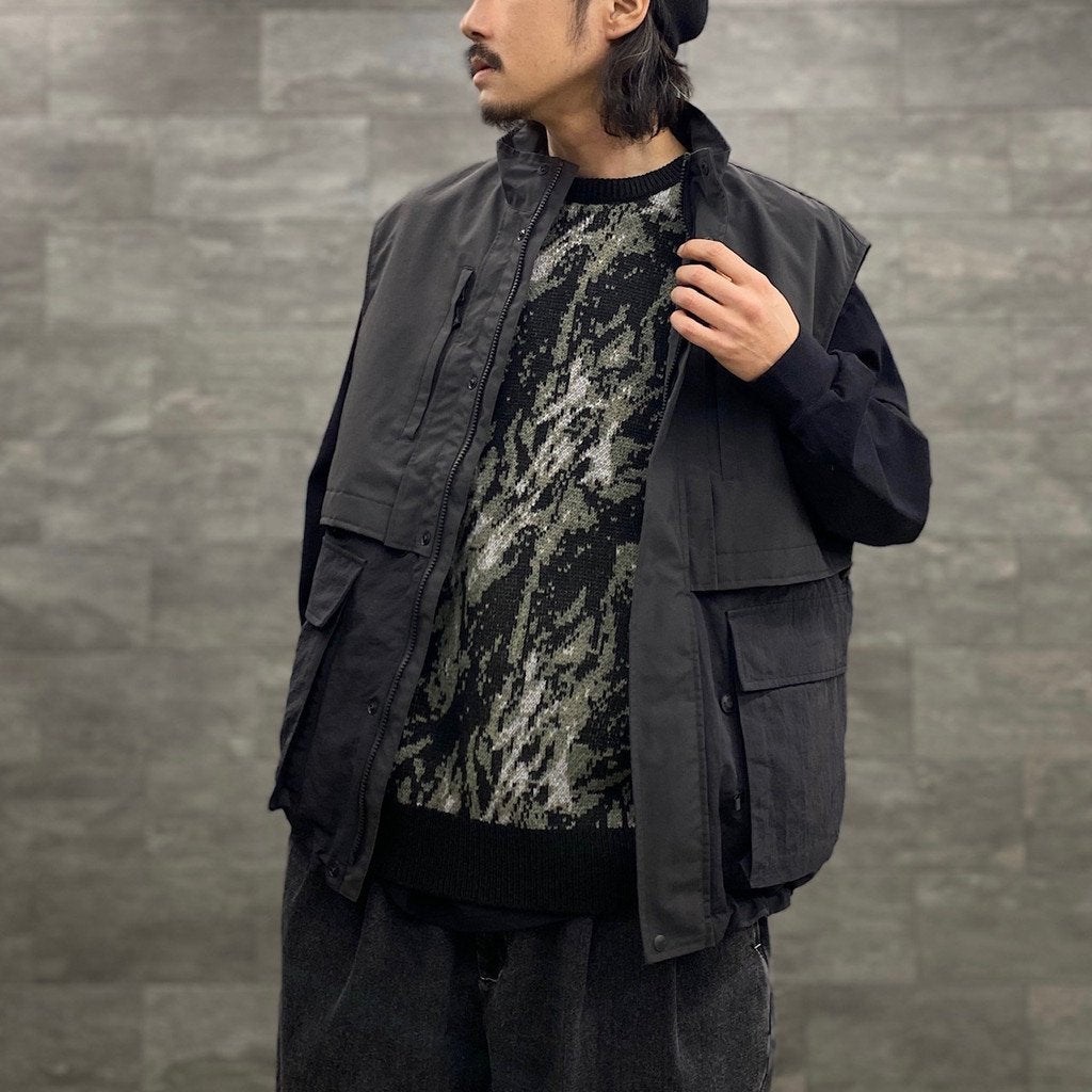 OBAKE KNIT VEST #BLACK [23SS-KN01-7331] _ Evisen Skateboards