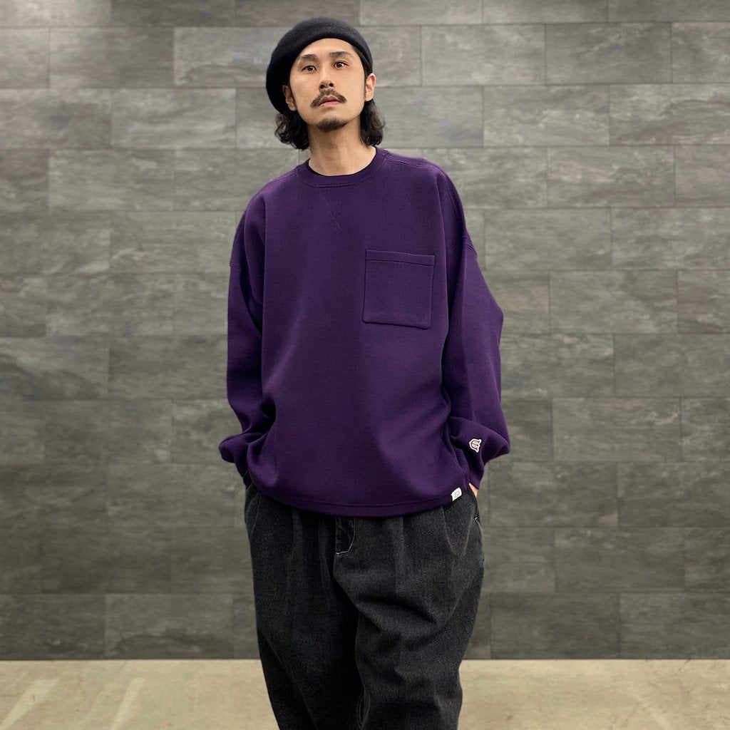 022160○ Evisen DOUBLE FLAP CREW SWEAT L - スウェット