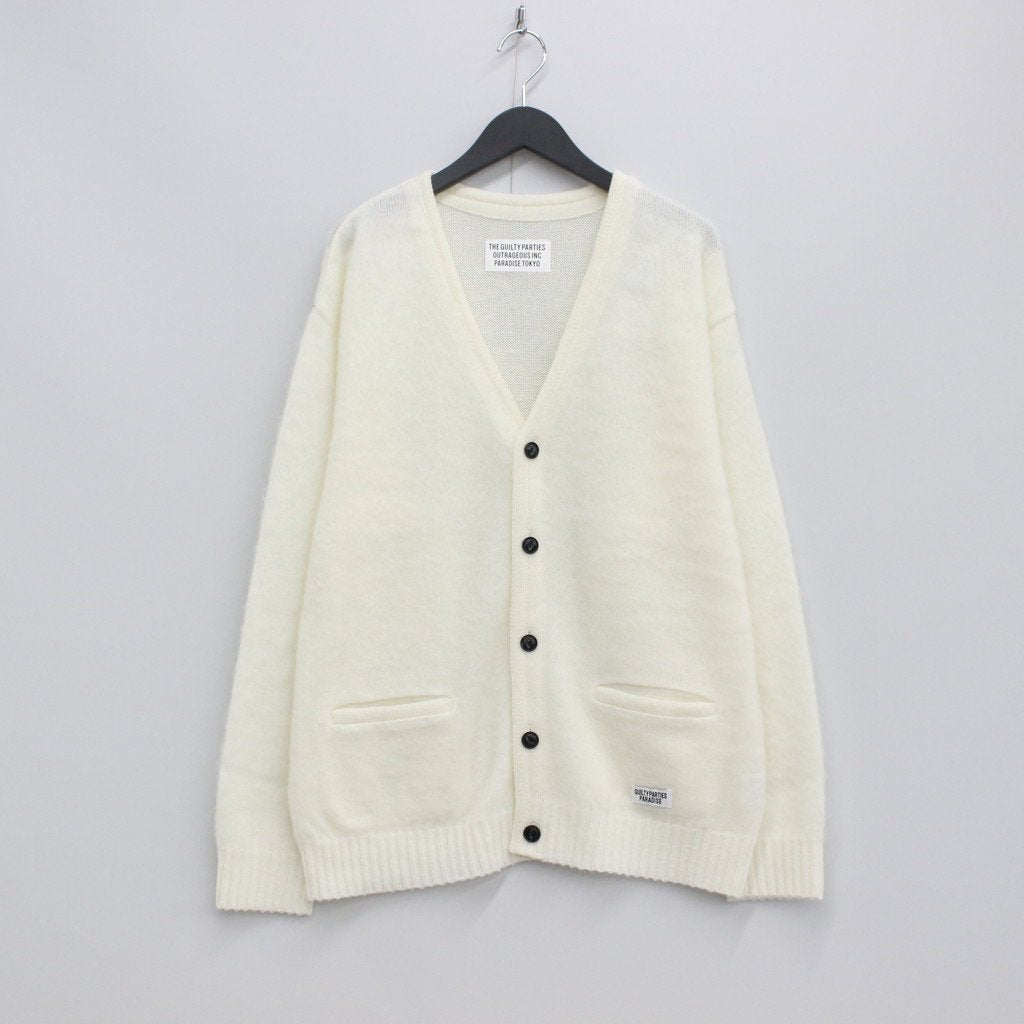 MOHAIR CARDIGAN #WHITE [23SS-WMK-KN06]