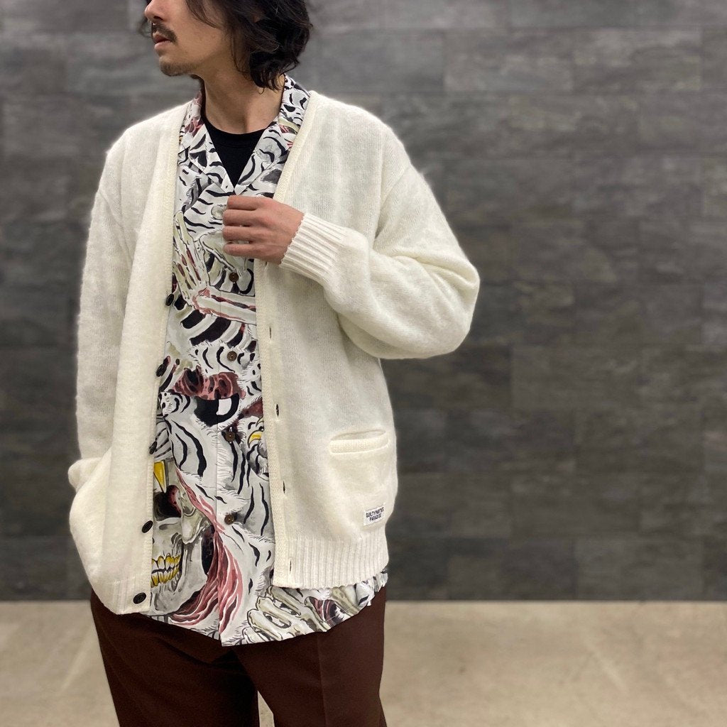 MOHAIR CARDIGAN #WHITE [23SS-WMK-KN06]