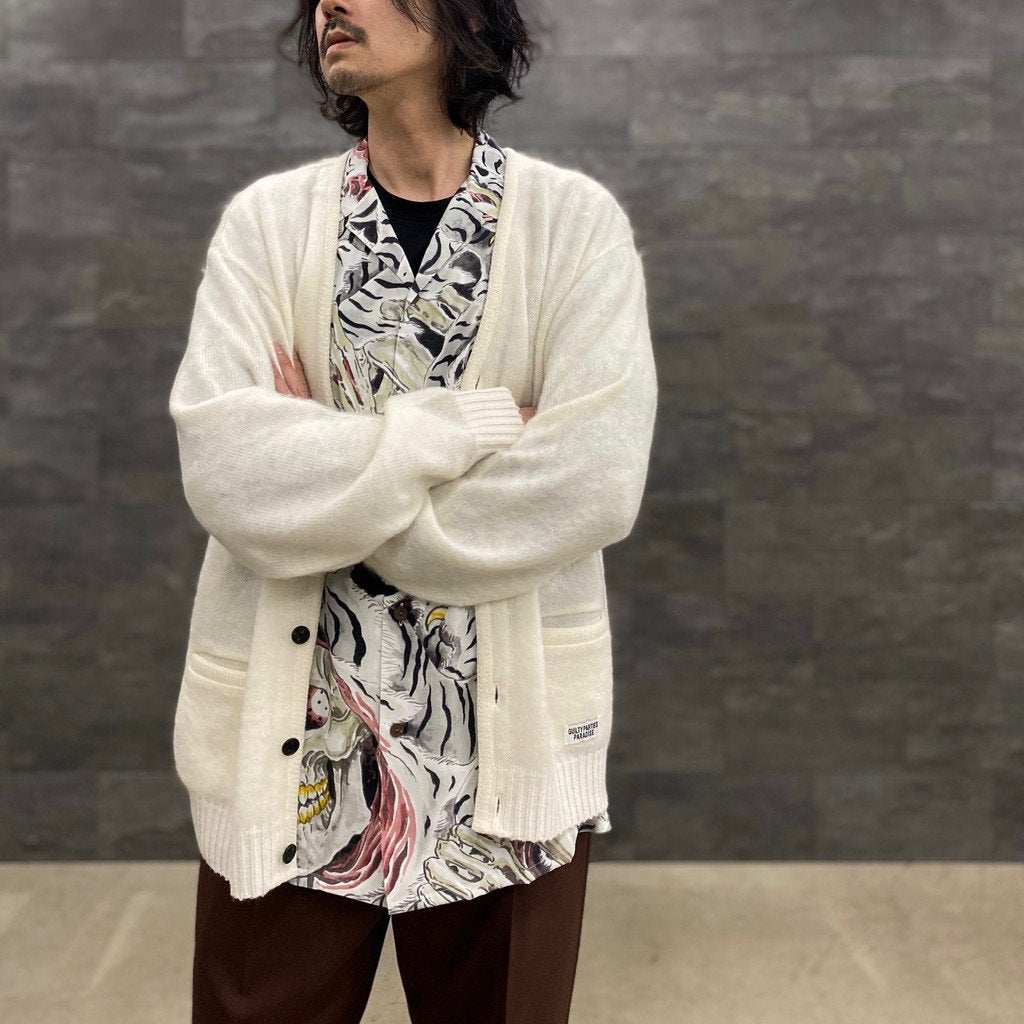 MOHAIR CARDIGAN #WHITE [23SS-WMK-KN06]