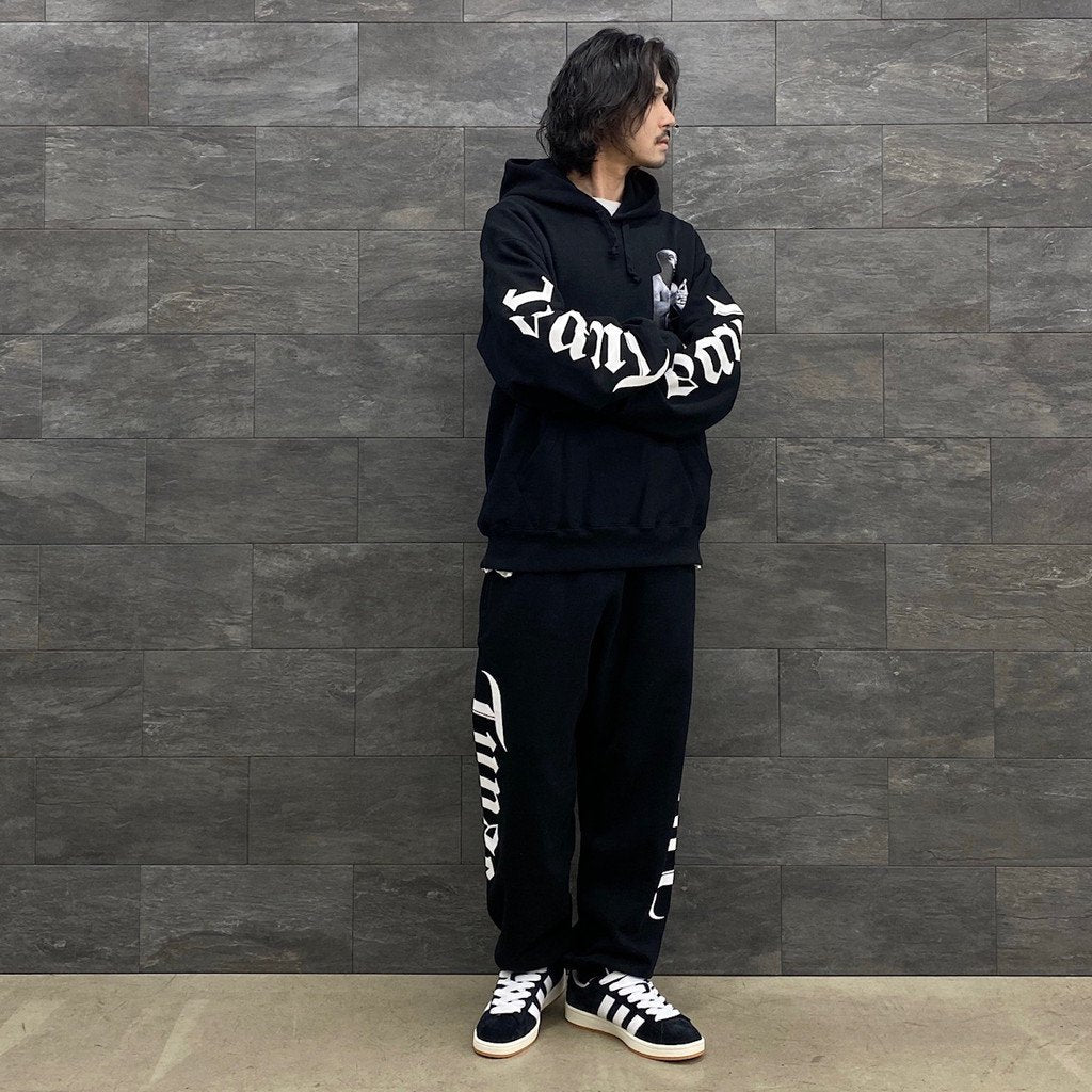 TUPAC | HEAVY WEIGHT PULLOVER HOODED SWEAT SHIRT -TYPE 1- #BLACK [TUPAC-WM-SS02]