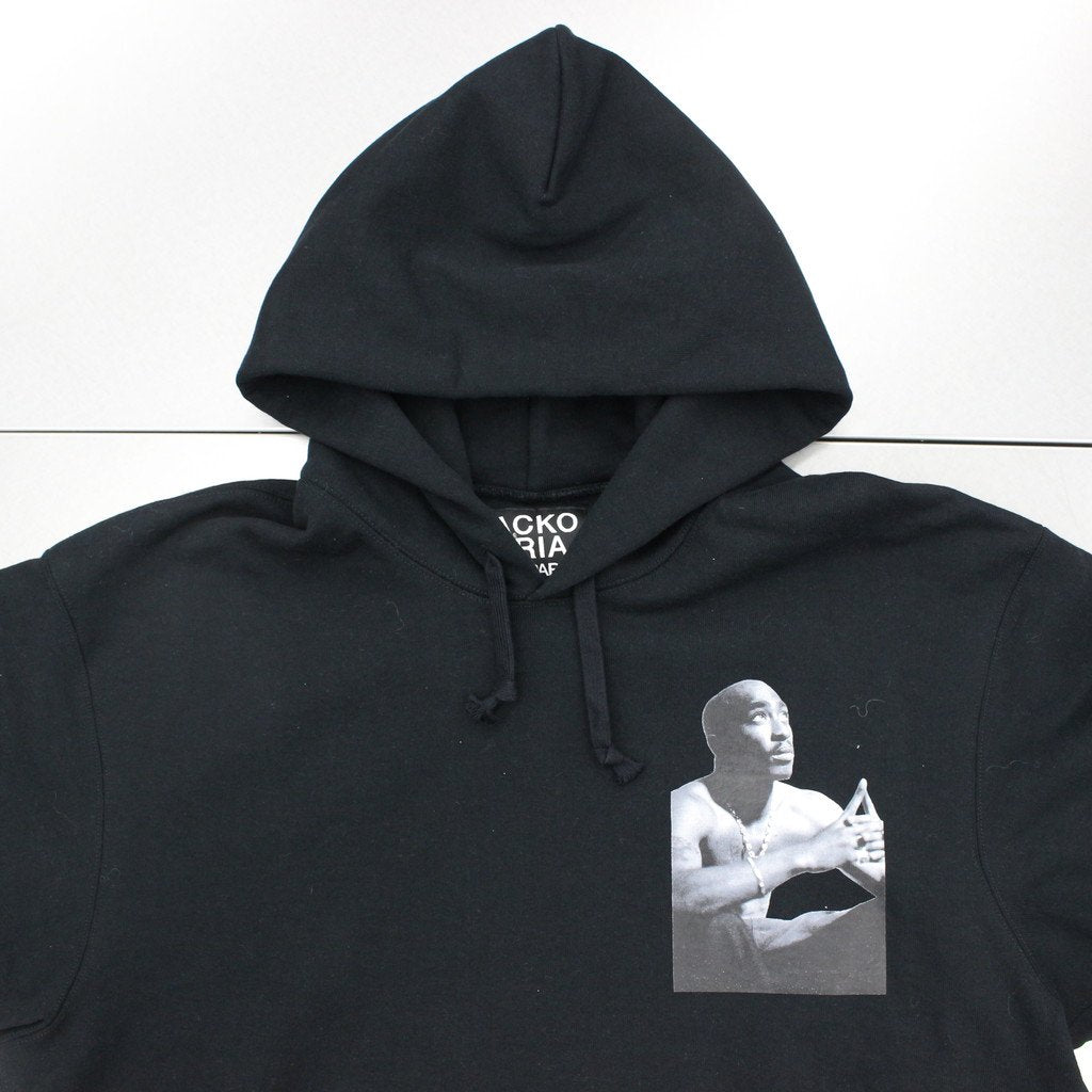 TUPAC | HEAVY WEIGHT PULLOVER HOODED SWEAT SHIRT -TYPE 1- #BLACK [TUPAC-WM-SS02]