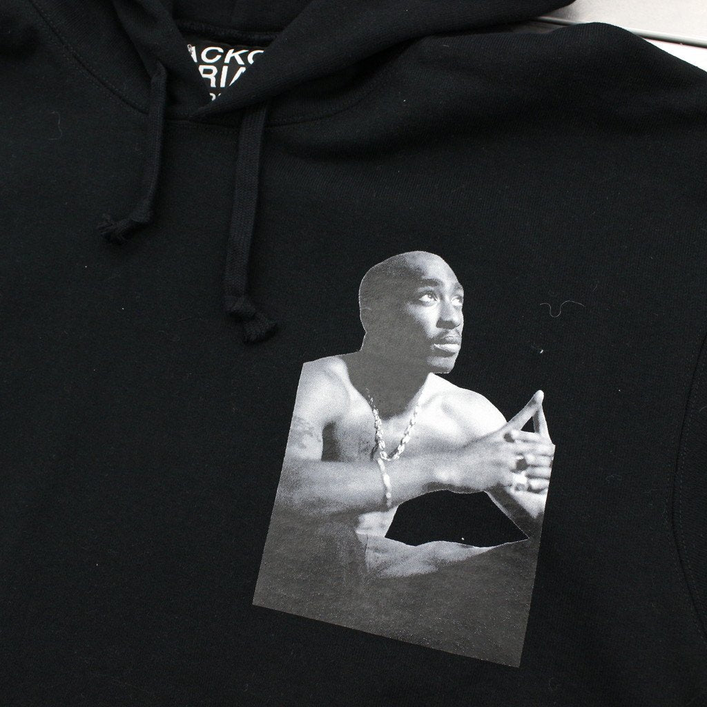 TUPAC | HEAVY WEIGHT PULLOVER HOODED SWEAT SHIRT -TYPE 1- #BLACK [TUPAC-WM-SS02]