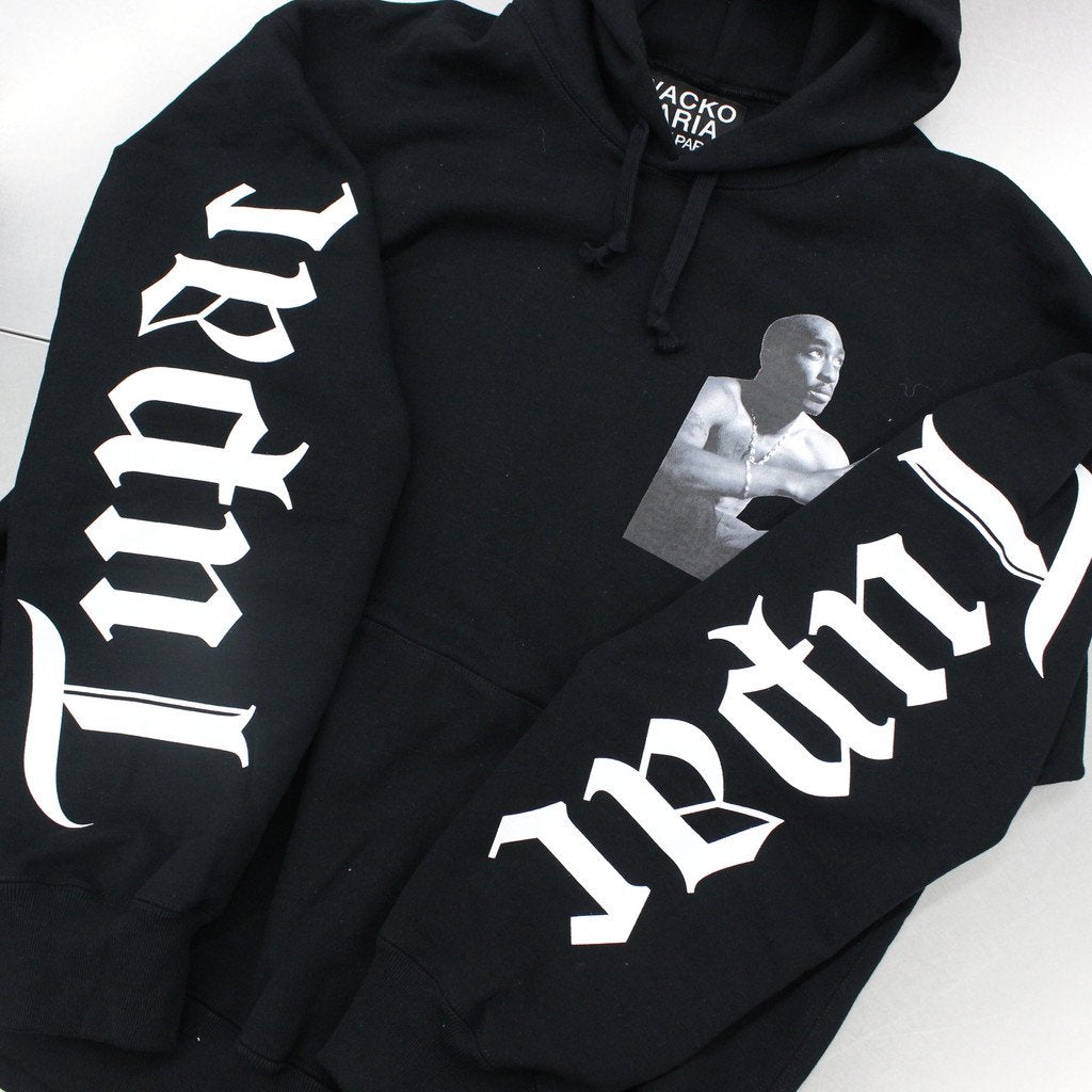 TUPAC | HEAVY WEIGHT PULLOVER HOODED SWEAT SHIRT -TYPE 1- #BLACK [TUPAC-WM-SS02]