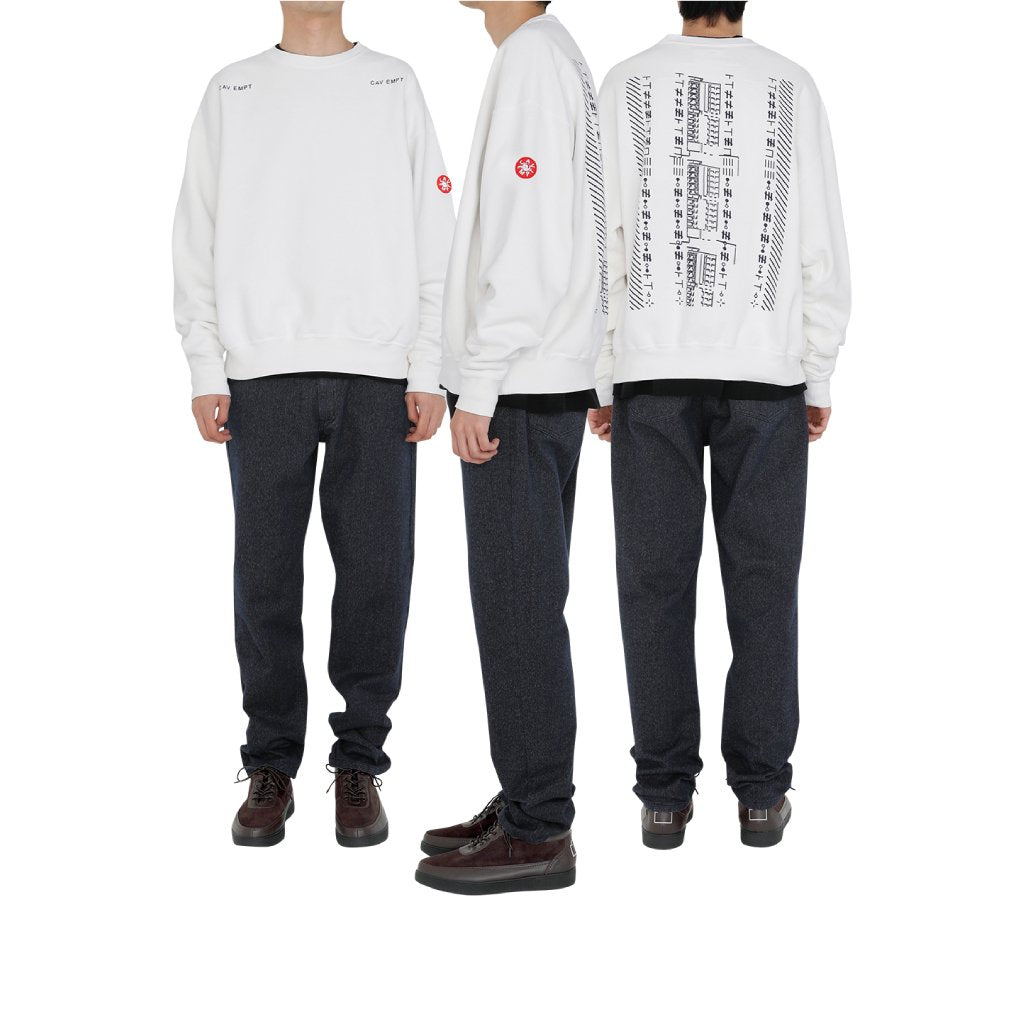 WASHED CREW NECK #WHITE [CES23CS04]