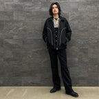 4 STITCHES WIDE SLACKS #BLACK [SC2310-PN06]