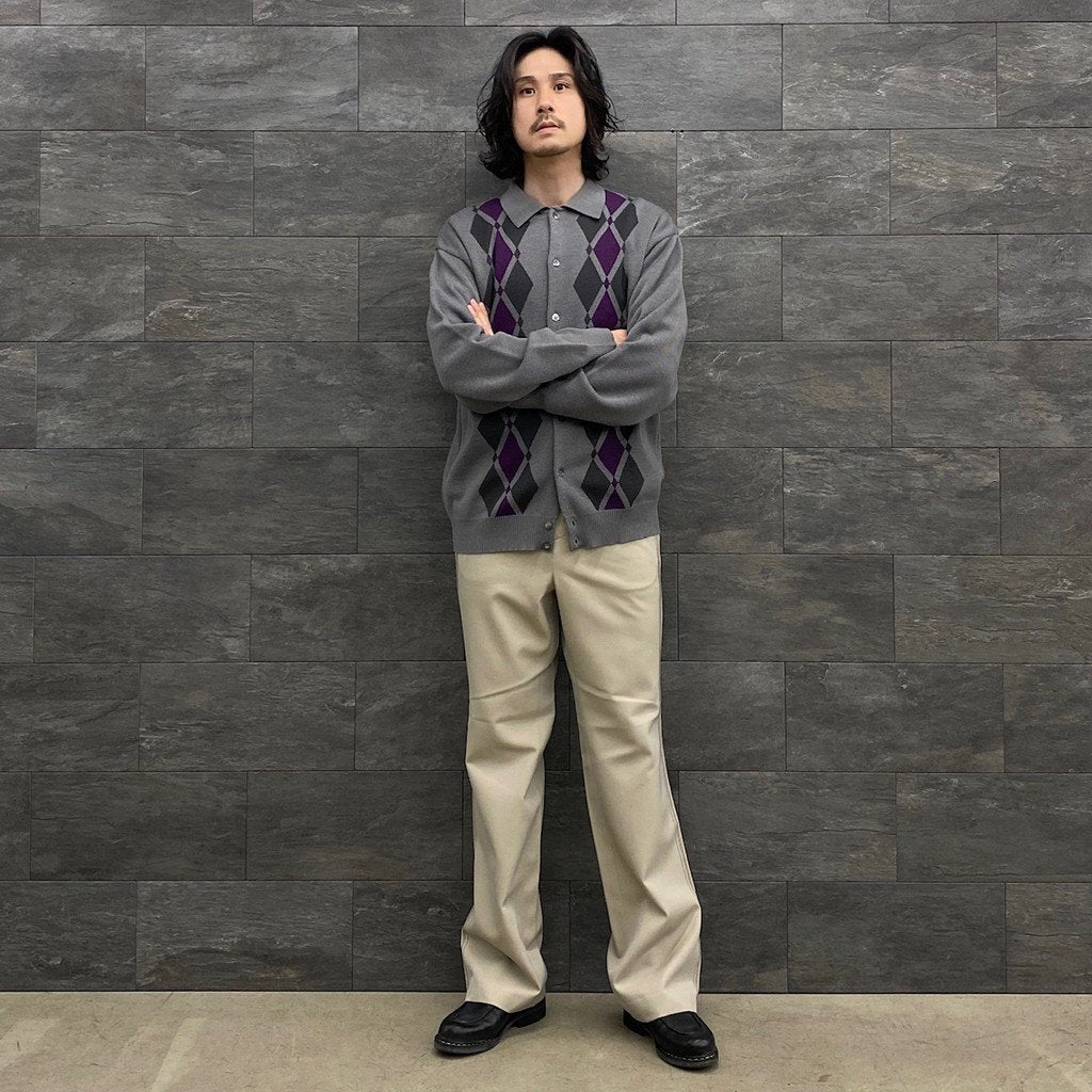 4 針寬休閒褲#米色 [SC2310-PN06]