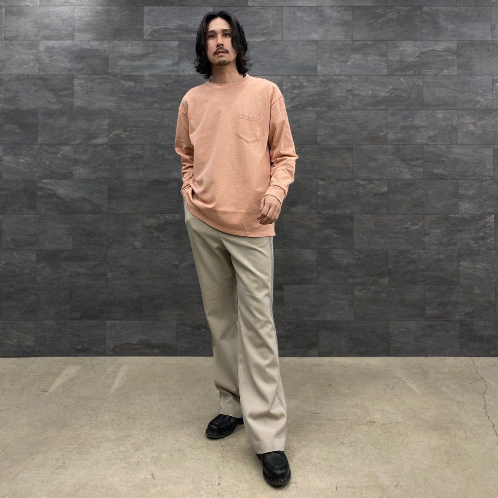 4 針寬休閒褲#米色 [SC2310-PN06]