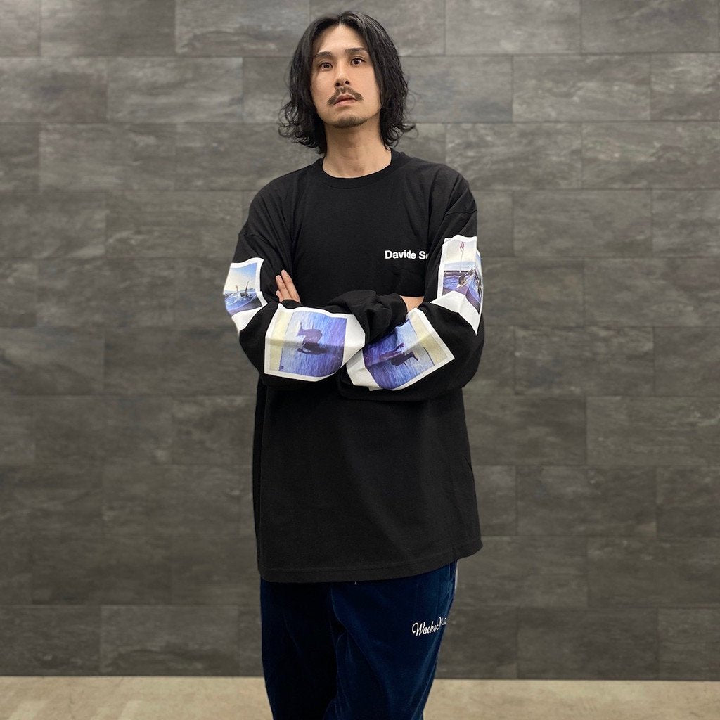 DAVIDE SORRENTI | CREW NECK LONG SLEEVE T-SHIRT #BLACK [DAVIDESORRENTI-WM-LT01]