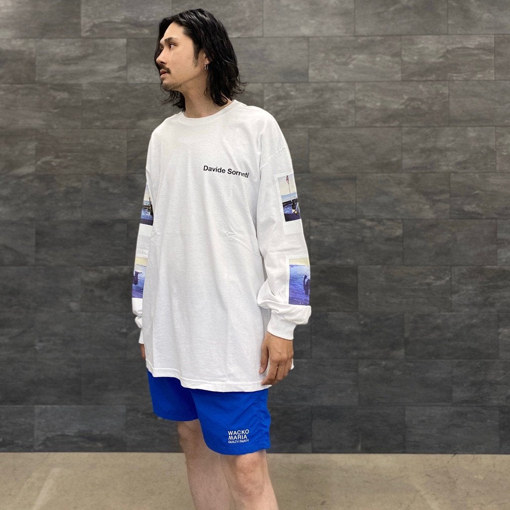 DAVIDE SORRENTI | CREW NECK LONG SLEEVE T-SHIRT #WHITE [DAVIDESORRENTI-WM-LT01]