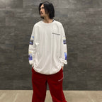 DAVIDE SORRENTI | CREW NECK LONG SLEEVE T-SHIRT #WHITE [DAVIDESORRENTI-WM-LT01]