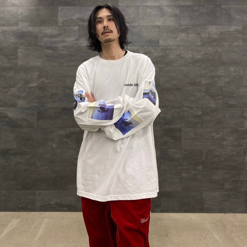 DAVIDE SORRENTI | CREW NECK LONG SLEEVE T-SHIRT #WHITE [DAVIDESORRENTI-WM-LT01]