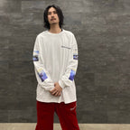 DAVIDE SORRENTI | CREW NECK LONG SLEEVE T-SHIRT #WHITE [DAVIDESORRENTI-WM-LT01]