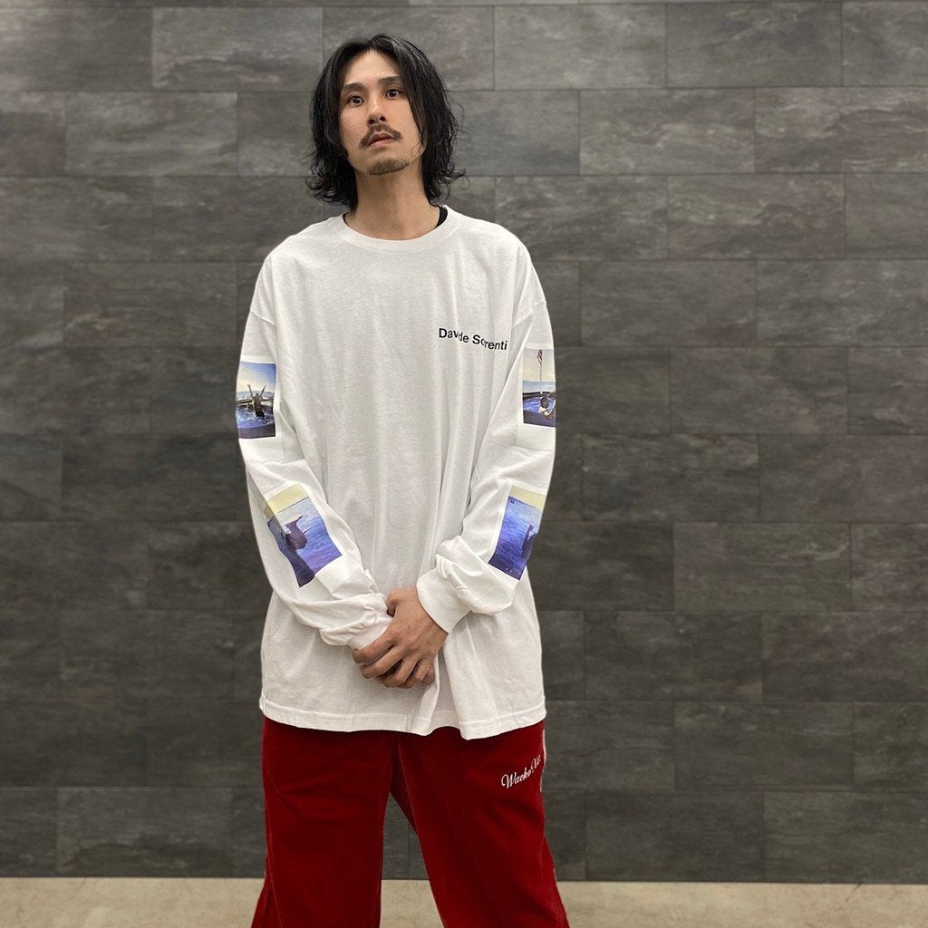DAVIDE SORRENTI | CREW NECK LONG SLEEVE T-SHIRT #WHITE [DAVIDESORRENTI-WM-LT01]