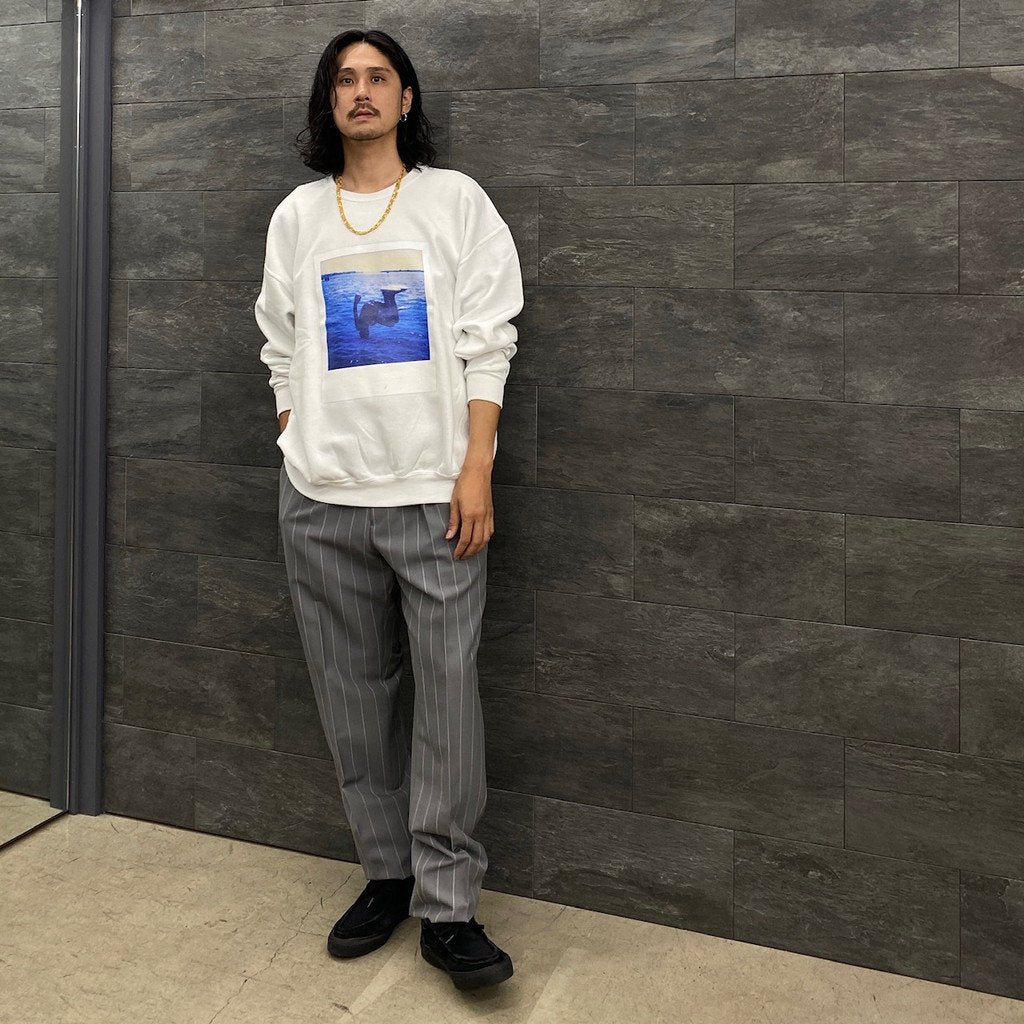 DAVIDE SORRENTI | CREW NECK SWEAT SHIRT -TYPE 3- #WHITE [DAVIDESORRENTI-WM-SS03]