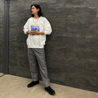 DAVIDE SORRENTI | CREW NECK SWEAT SHIRT -TYPE 3- #WHITE [DAVIDESORRENTI-WM-SS03]