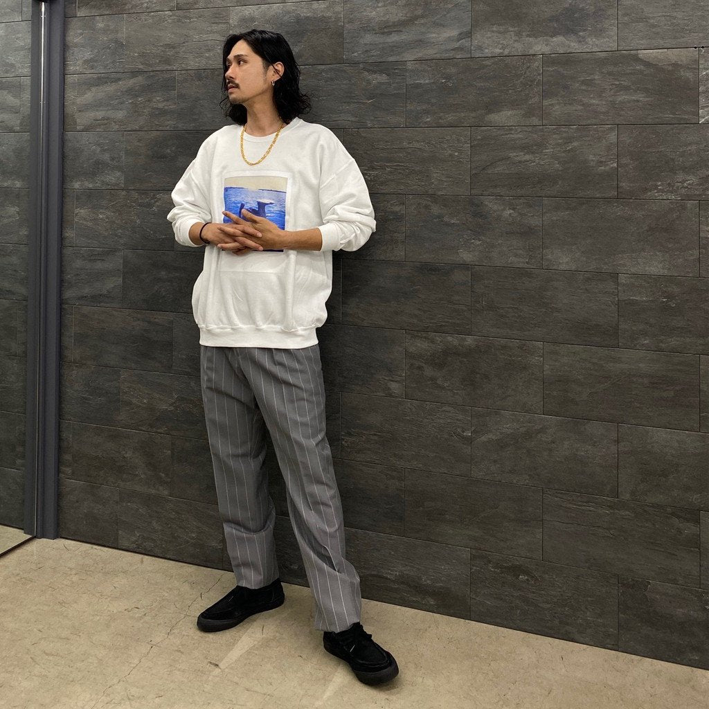 DAVIDE SORRENTI | CREW NECK SWEAT SHIRT -TYPE 3- #WHITE [DAVIDESORRENTI-WM-SS03]