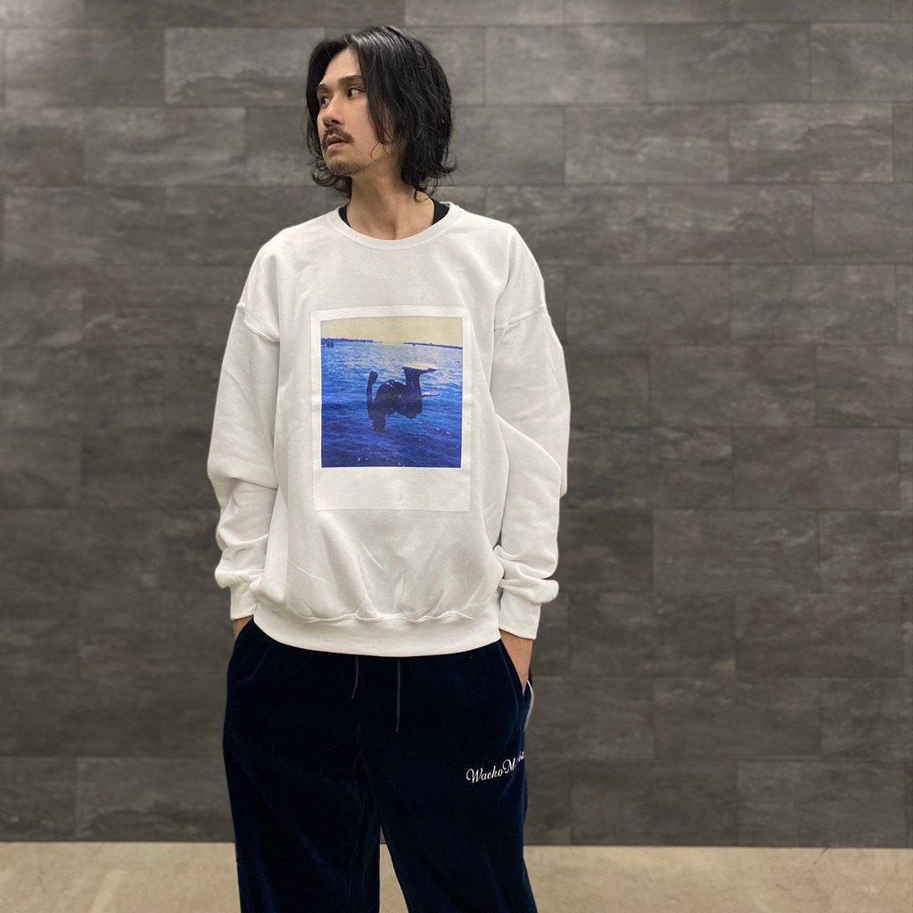 DAVIDE SORRENTI | CREW NECK SWEAT SHIRT -TYPE 3- #WHITE [DAVIDESORRENTI-WM-SS03]