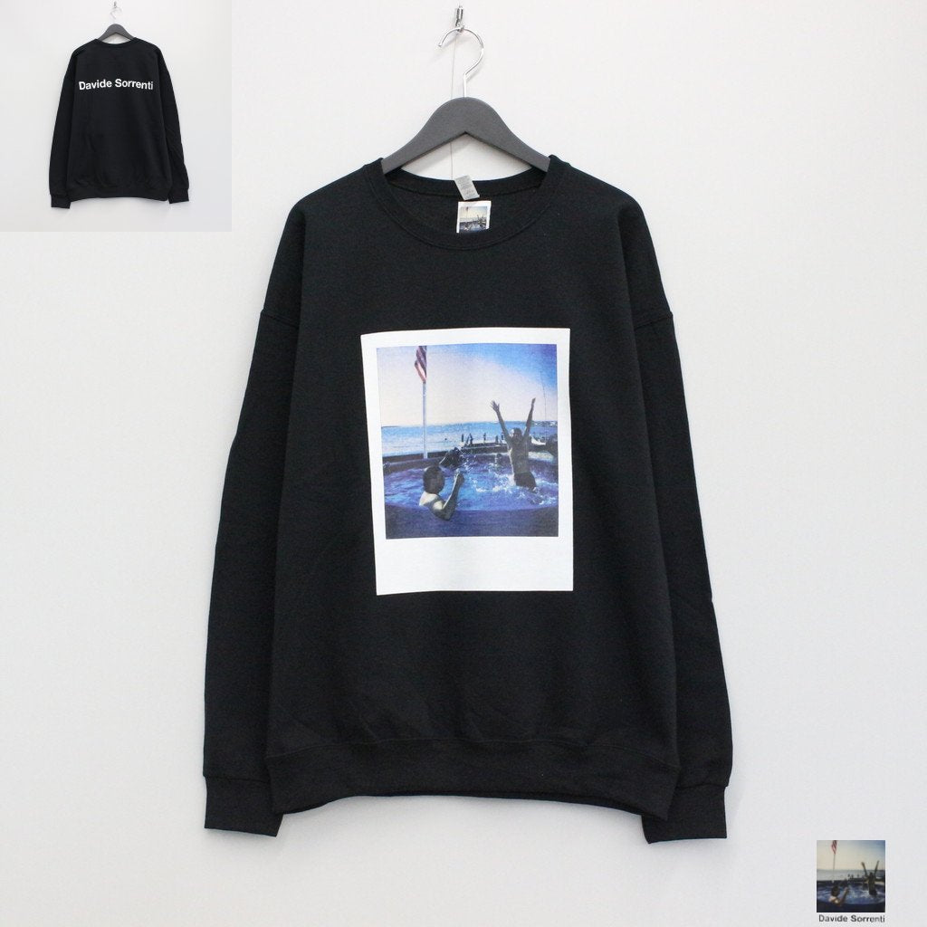 DAVIDE SORRENTI | CREW NECK SWEAT SHIRT -TYPE 2- #BLACK [DAVIDESORRENTI-WM-SS02]