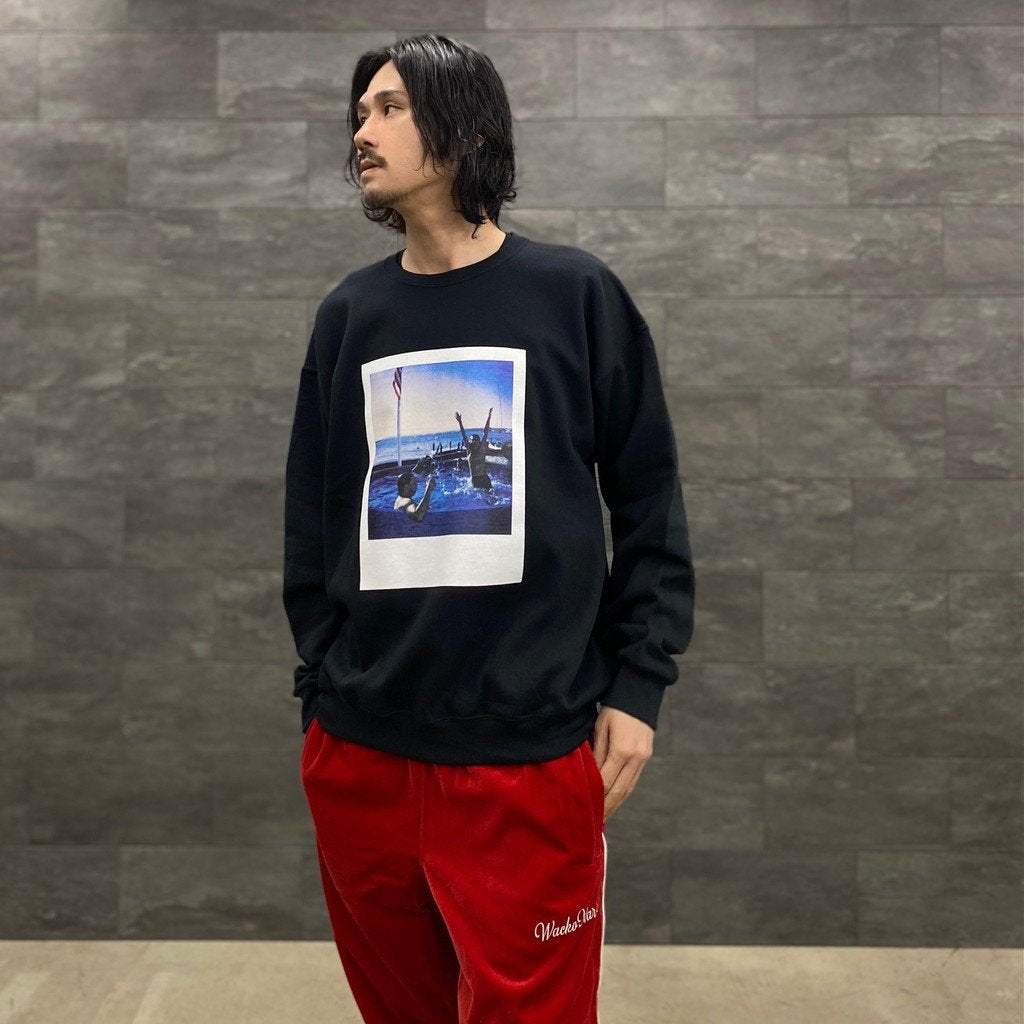 DAVIDE SORRENTI | CREW NECK SWEAT SHIRT -TYPE 2- #BLACK [DAVIDESORRENTI-WM-SS02]