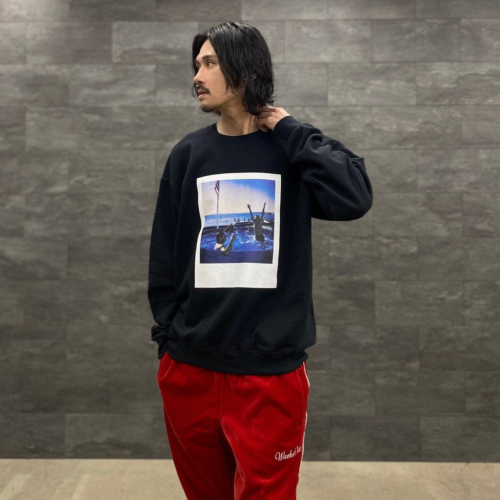 DAVIDE SORRENTI | CREW NECK SWEAT SHIRT -TYPE 2- #BLACK [DAVIDESORRENTI-WM-SS02]