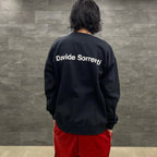 DAVIDE SORRENTI | CREW NECK SWEAT SHIRT -TYPE 2- #BLACK [DAVIDESORRENTI-WM-SS02]