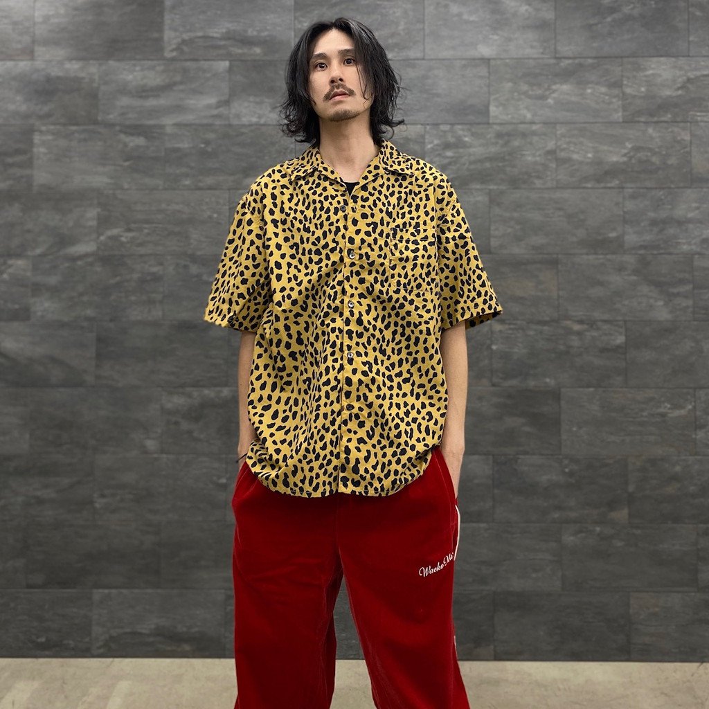 GRAMICCI | LEOPARD OPEN COLLAR SHIRT #BEIGE [GRAMICCI-WM-OC01]