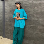 BALLOON SLACKS #TURQUOISE [SS23-B10]