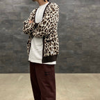 LEOPARD JACQUARD CARDIGAN #WHITE [23SS-WMK-KN16]