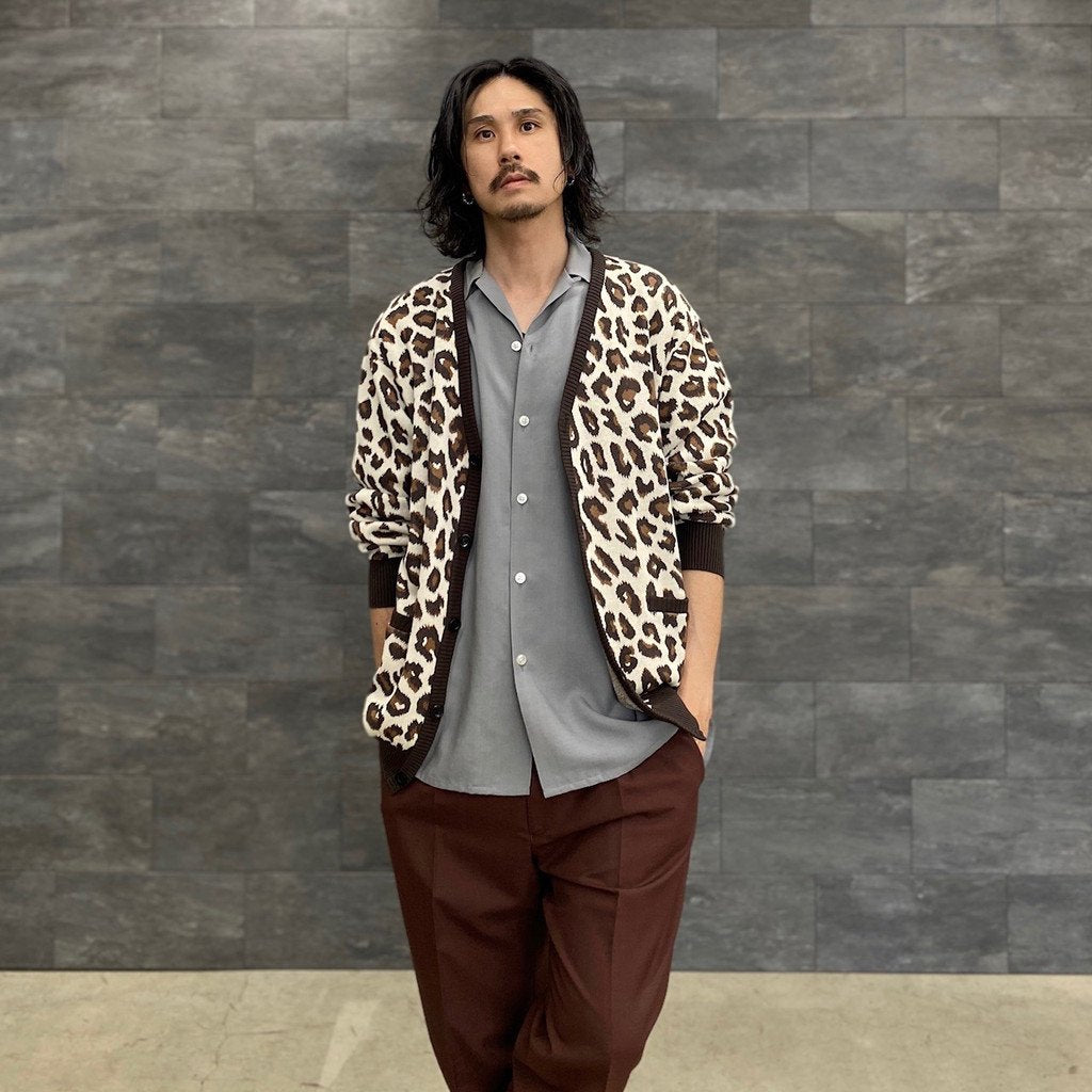 LEOPARD JACQUARD CARDIGAN #WHITE [23SS-WMK-KN16]