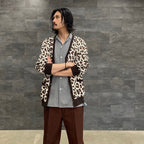 LEOPARD JACQUARD CARDIGAN #WHITE [23SS-WMK-KN16]