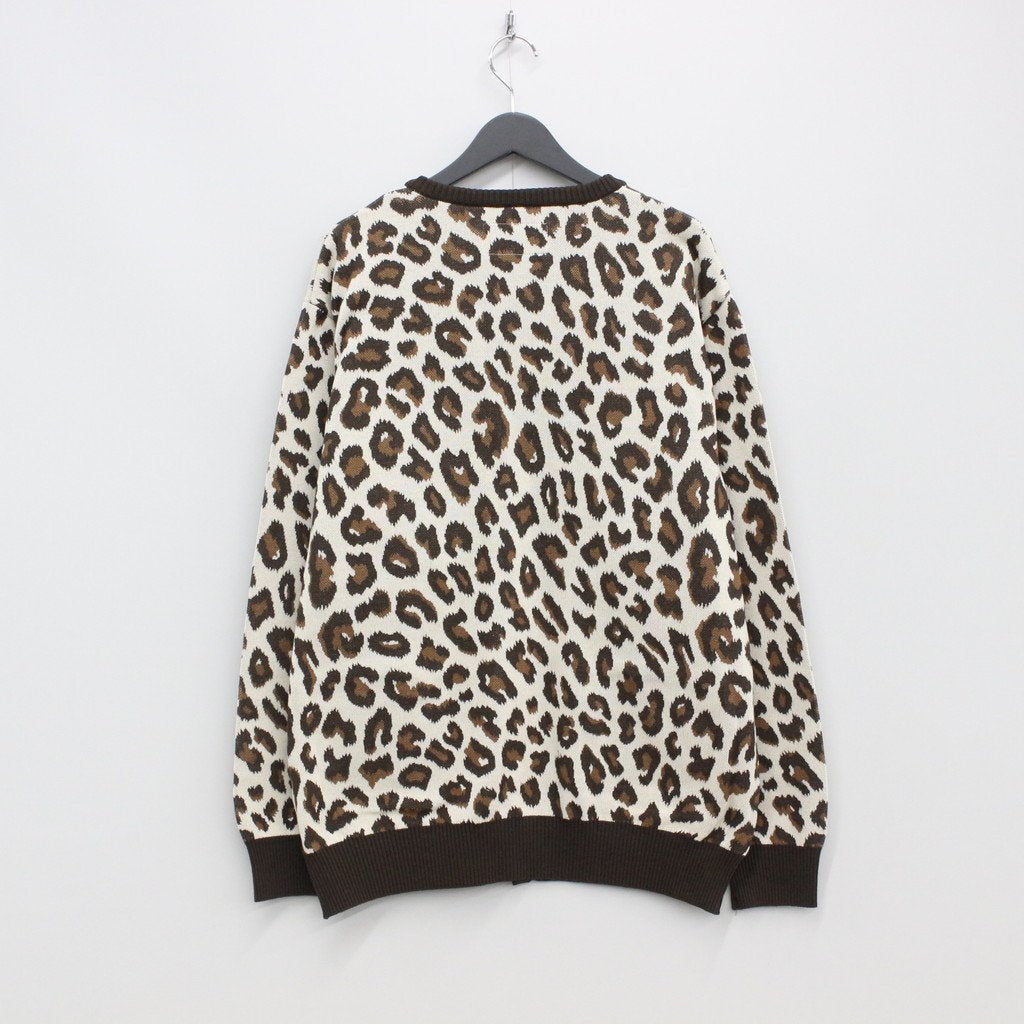 LEOPARD JACQUARD CARDIGAN #WHITE [23SS-WMK-KN16]