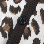 LEOPARD JACQUARD CARDIGAN #WHITE [23SS-WMK-KN16]