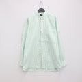 TECH BUTTON DOWN SHIRTS L/S OXFORD #GREEN STRIPE [BE-86023]