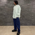 TECH BUTTON DOWN SHIRTS L/S OXFORD #GREEN STRIPE [BE-86023]