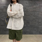 TECH BUTTON DOWN SHIRTS L/S OXFORD #BEIGE STRIPE [BE-86023]