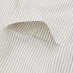 TECH BUTTON DOWN SHIRTS L/S OXFORD #BEIGE STRIPE [BE-86023]