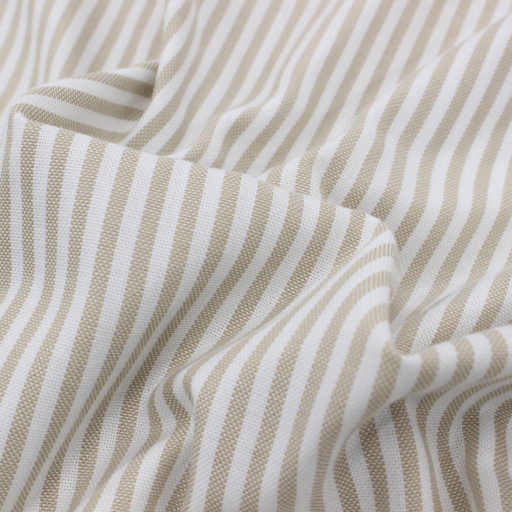 TECH BUTTON DOWN SHIRTS L/S OXFORD #BEIGE STRIPE [BE-86023]