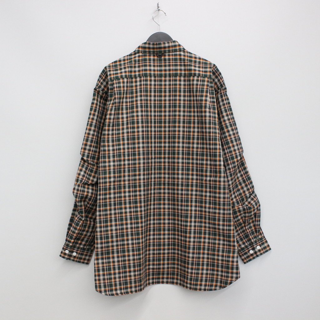 TECH CAMP-COLLAR SHIRTS JACKET #GREEN CHECK [BE-81023]