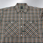 TECH CAMP-COLLAR SHIRTS JACKET #GREEN CHECK [BE-81023]