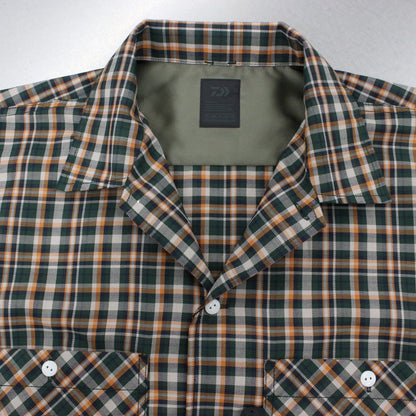 TECH CAMP-COLLAR SHIRTS JACKET #GREEN CHECK [BE-81023]