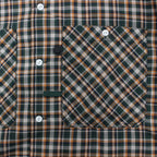 TECH CAMP-COLLAR SHIRTS JACKET #GREEN CHECK [BE-81023]