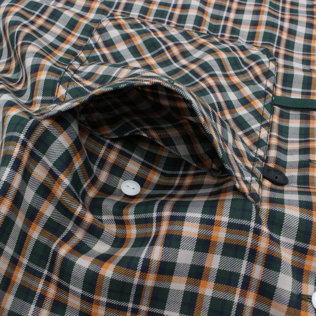 TECH CAMP-COLLAR SHIRTS JACKET #GREEN CHECK [BE-81023]