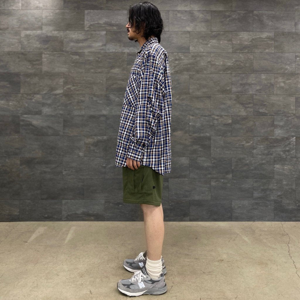 TECH CAMP-COLLAR SHIRTS JACKET #BLUE CHECK [BE-81023