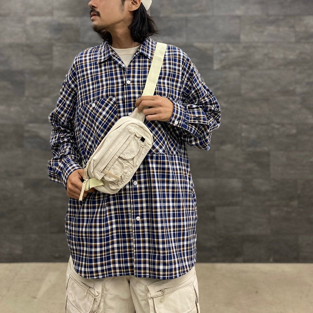 TECH CAMP-COLLAR SHIRTS JACKET #BLUE CHECK [BE-81023]