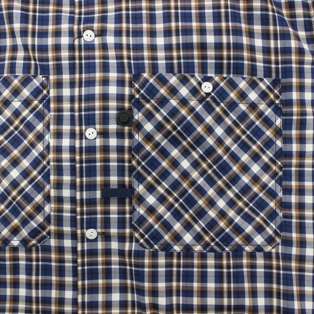 TECH CAMP-COLLAR SHIRTS JACKET #BLUE CHECK [BE-81023] _ DAIWA