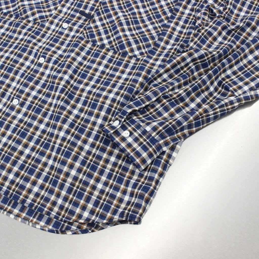 TECH CAMP-COLLAR SHIRTS JACKET #BLUE CHECK [BE-81023]