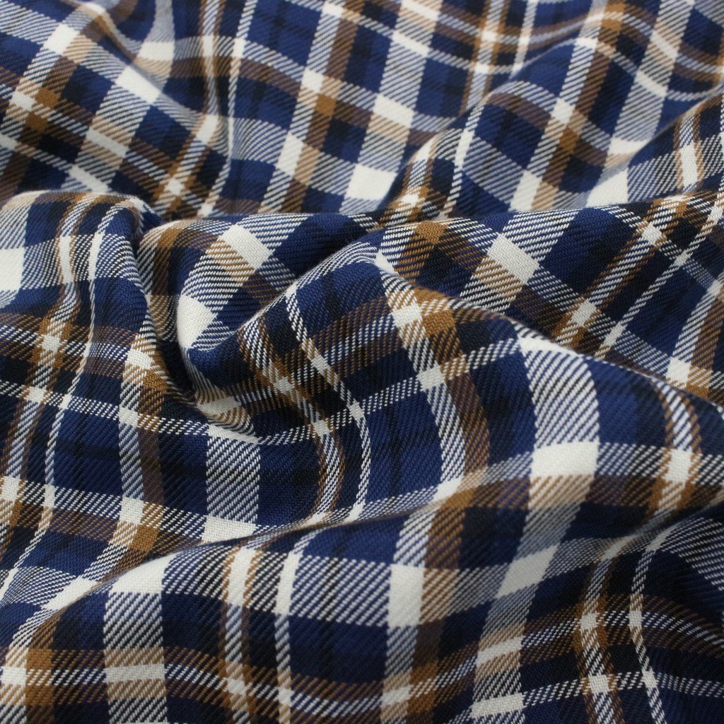 TECH CAMP-COLLAR SHIRTS JACKET #BLUE CHECK [BE-81023]