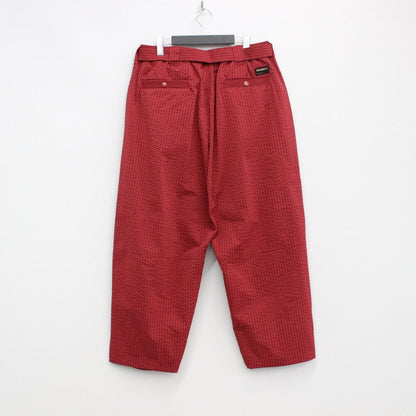 STRIPE SEERSUCKER BALLOON PANTS #RED [SS23-B04]